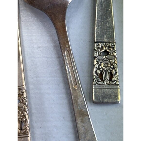 Oneida Silver, Coronation (Silverplate, 1936, No Mono  12 TEASPOONS Oneida Community CORONATION Silver Plate 1936